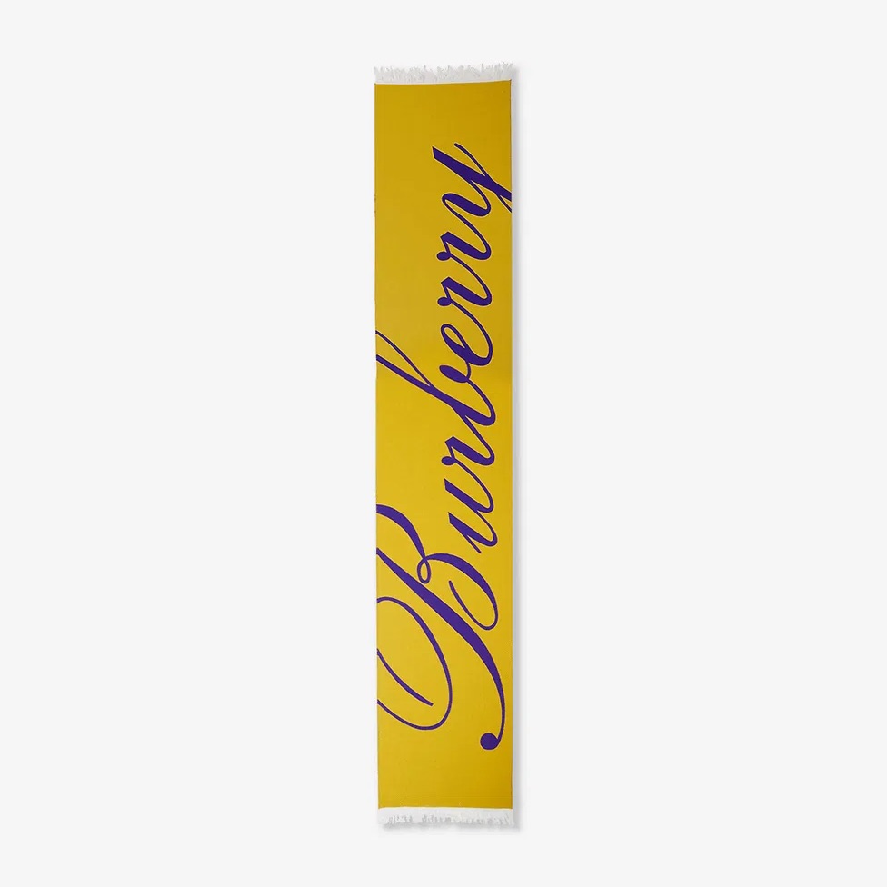 Burberry Script Wool And Silk-Blend Scarf